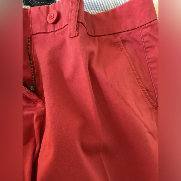 NWOT | CROP PANTS | SIZE 8 |TOMMY HILFIGER | CORAL BRICK | COTTON | SPANDEX - Picture 10 of 12